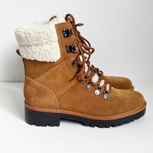 Marc Fisher Suede Shearling Boots